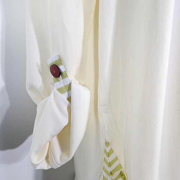 Matilda Jane Tunic Top Medium Ventriloquist Ruffled Striped Hem Flowy Scoop Neck - Picture 9 of 16